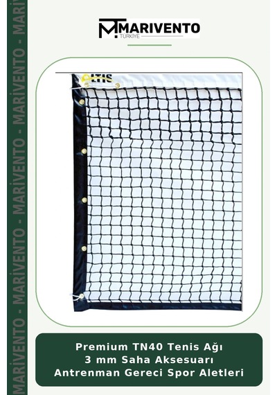 Premium Tn40 Tenis Ağı 3 Mm Saha Aksesuarı Antrenman Gereci Spor Aletleri