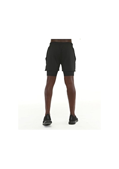 Erkek Taytlı Spor Şort Pan Siyah 001