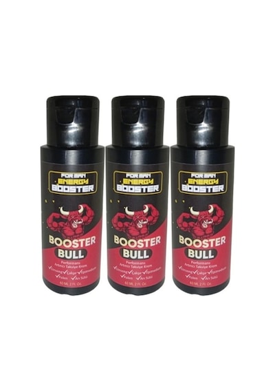 Booster Bull 3 Adet Erkeklere Özel Yüksek Hızlı Aktivasyon Kremi 60 Ml - 3 Adet 60 Ml