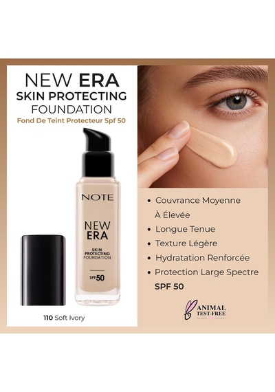 Cosmetics New Era Skin Protecting 110 Soft Ivory Nemlendirici Etkili Spf 50 Hyaluronik Asitli Fondöten Çok Renkli