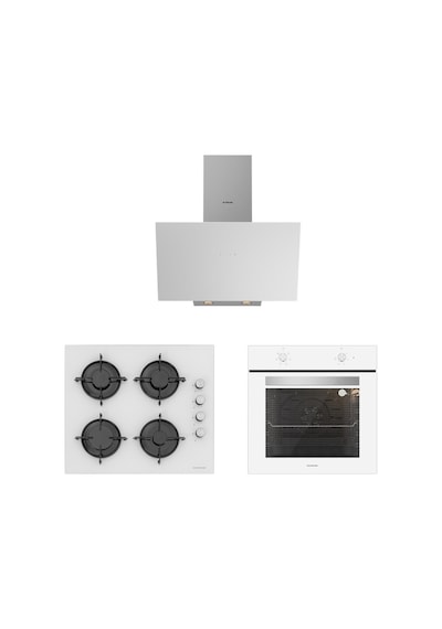 Silverline BO6501W01 - CS5349W01 - 3481 Flam 60 Beyaz Ankastre Set