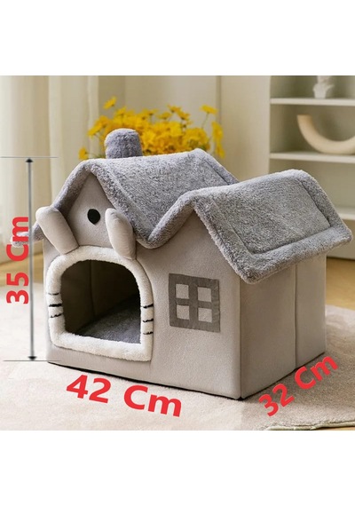 Tineke Yumuşak Kedi Yatağı Derin Uyku ve Kış Evi Small