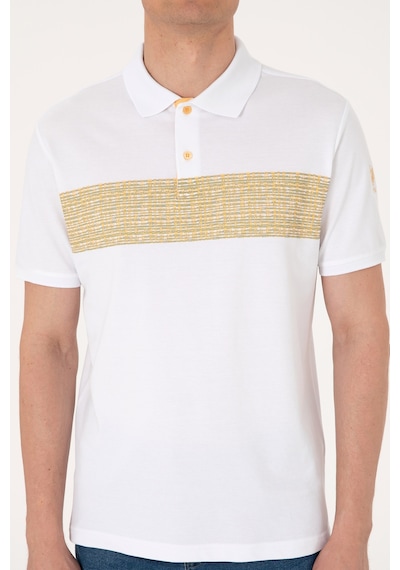 U.S. Polo Assn. Erkek Regular Fit Polo Yaka Beyaz Tişört 50306812-VR049