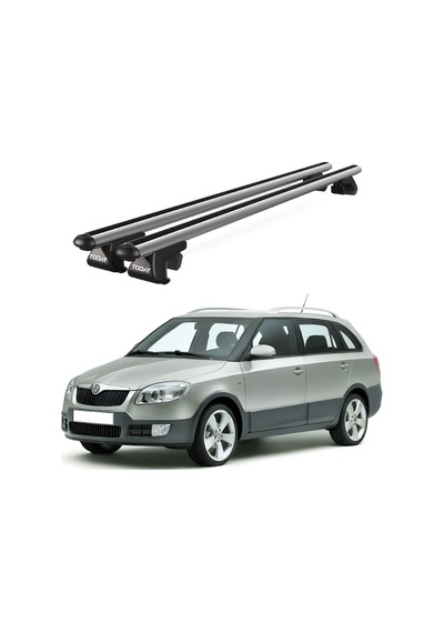 Venüs Skoda Fabia Scout Sw 2009-2014 Uyumlu Gri Ara Atkı Port Bagaj Tavan Barı