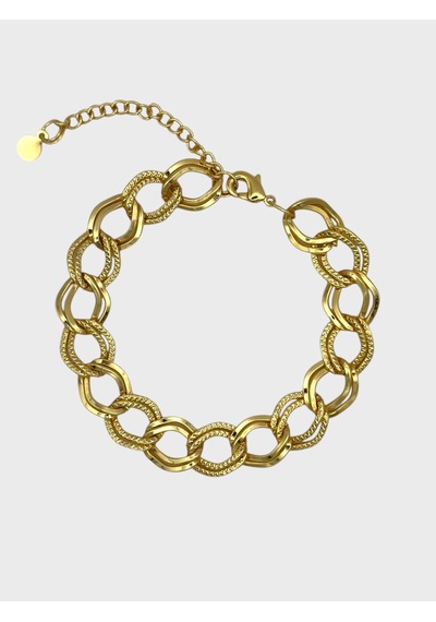 Arnes Jewelry Çelik 22 Ayar Altın Kaplama Samanyolu Bileklik Ar431nes Gold