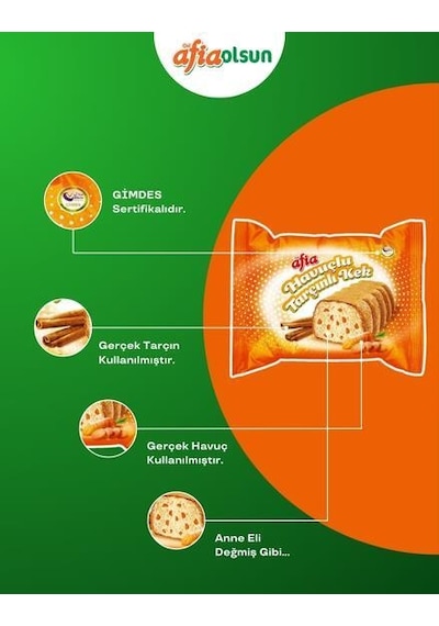 Afia Havuç Tarçınlı Kek 40x40 Gr