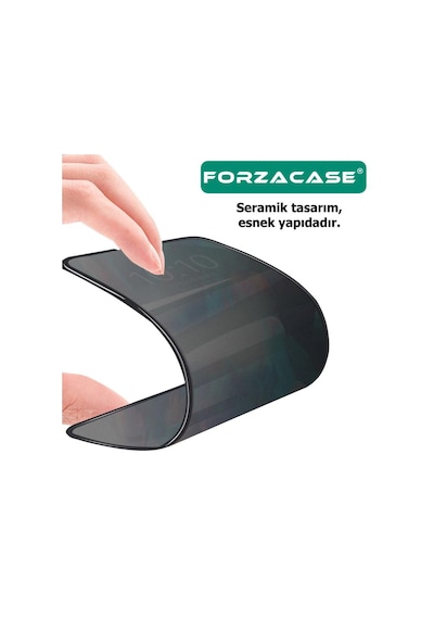 Forzacase Samsung Galaxy Uyumlu S24 Plus İçin Privacy Hayalet Ekran Koruyucu Seramik Film - Fc292 Siyah