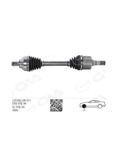 Ön Aks Komple Sol Volvo V40 Iı 2.0 12 C30 2.0 12 C70 Iı 2.0 D 08 09 V50 2.0 06 12 Otomatik Şanzıman 36001180-36002447-36011265
