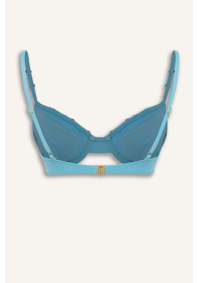 Defacto Lilyrose X Defacto Regular Fıt Bikini Üstü H8841ax26hsbe804 Mavi-be804
