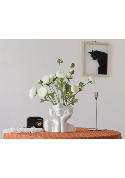 Minimalist Bohem Vazo, Soyut Kadın Büstü Vazo Ev Dekor & Design