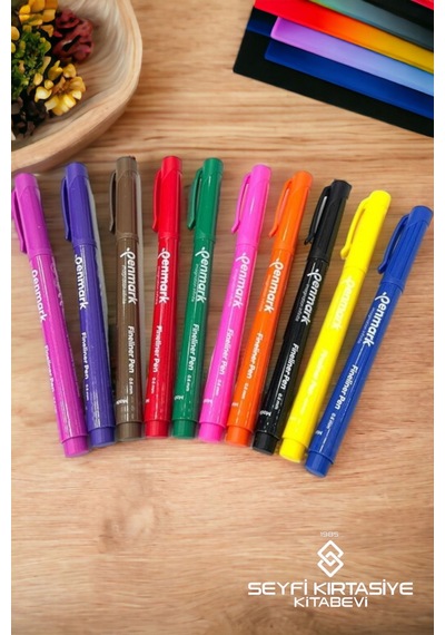 0.6 Mm Japon Uç Fineliner Kalem 10 Renk Türk Malı Diğer