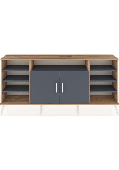 Arges Konsol 8 Raflı 2 Kapaklı 176x30x83 Çam-antrasit/antrasit Antrasit/antrasit Arges Konsol 8 Raflı 2 Kapaklı 176x30x83 Çam-antrasit/antrasit Antrasit/antrasit