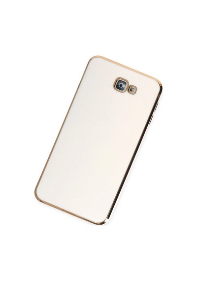 Samsung Galaxy Uyumlu J7 Prime Kılıf Volet Silikon - Beyaz