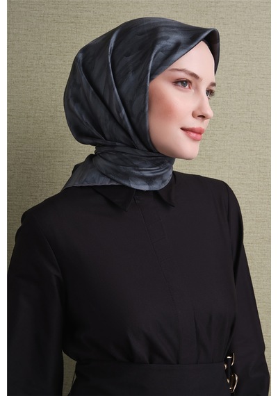 Armine Sura İpek Eşarp 2026-2027 - Sonbahar Kış-asm9630 Füme