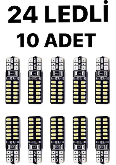 T10 Led Canbus Dipsiz Led Ampulü Canbus 10 Adet