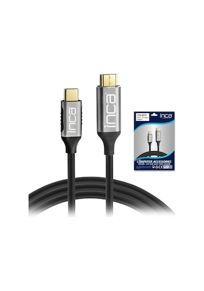 Inca Itch-02Tx Type-C To Hdmı 4K Altın Uçlu Kablo 2 Mt