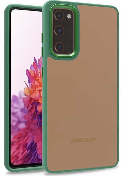 Galaxy S20 Fe Kılıf Zore Flora Buton,Kenar Çevresi Renkli Kılıf