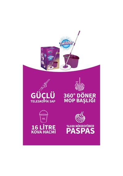 Parex Twister Otomatik Temizlik Seti Multi Yedek Firça Hediye