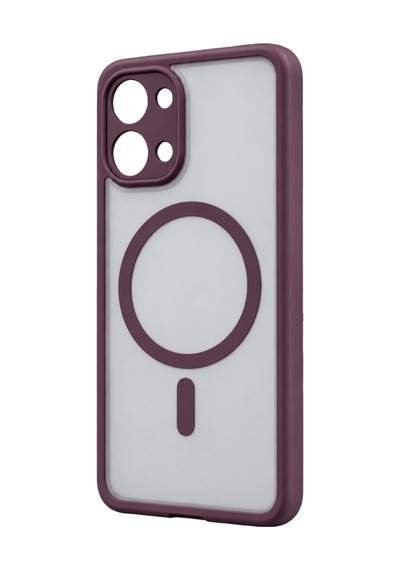 Xiaomi Redmi 15c 5g Loji Magsafe Kapak - Bordo Çok Renkli