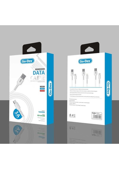Go Des GD-UC508 Micro USB Kablo 3A Hızlı Şarj Kablosu 100 cm Data Kablo ZORE-258870
