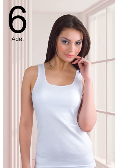 6'lı Paket Biyeli Kadın Atlet 001