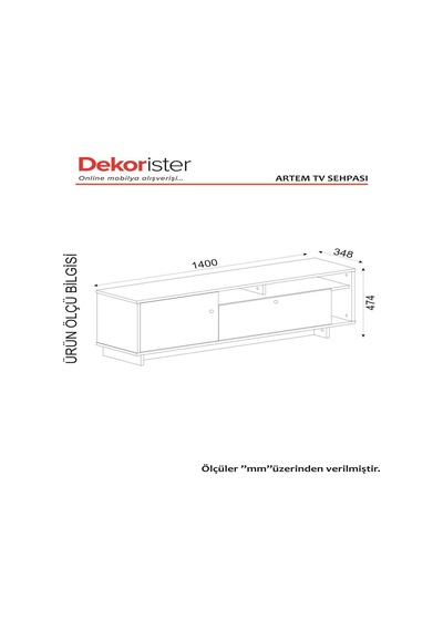 Dekorister Exclusive Artem Tv Ünitesi Rebab-Mermer