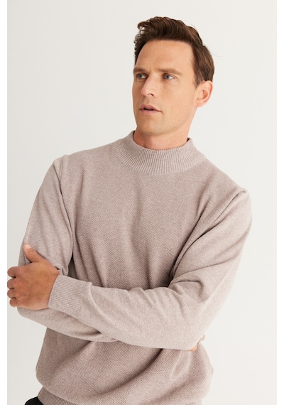 Ac&Co / Altınyıldız Classics Erkek Vizon Standart Fit Normal Kesim Yarım Balıkçı Yaka Pamuklu Triko 4A4921100008VIZS Vizon Ac&Co / Altınyıldız Classics Erkek Vizon Standart Fit Normal Kesim Yarım Balıkçı Yaka Pamuklu Triko 4A4921100008VIZS Vizon