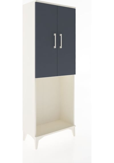Arges Dolap Tek Raflı 2 Kapaklı Tek Askılı 60x30x163 Aytaşı-antrasit Aytası