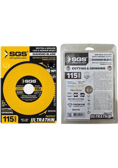 Sgs Cam-dekton-seramik-mermer Elmas İnce Kesme Taşı 115 Mm.