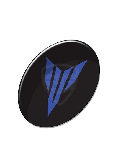 Yamaha Mt Logo 8'Li Koruma Takozu 3D Sticker Etiket Siyah Mavi