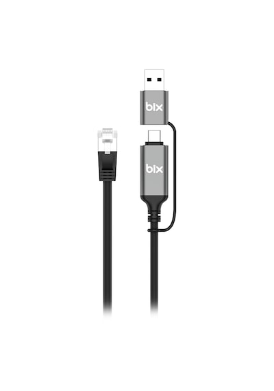 Bix C6ac15 Usb-a & Type-c To Rj45 1000mbps Gigabit Ethernet Dönüştürücü Kablo Thunderbolt 3/4/5 Uyumlu