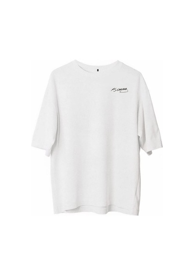 Erkek Kısa Kol Tişört Bisiklet Yaka Atatürk Baskılı T-shirt - Beyaz