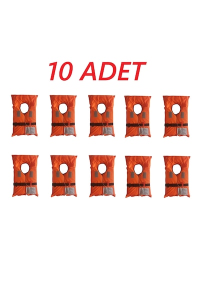 10'lu Yetişkin Can Yeleği. Tse Can Yeleği Sertifikalı100n