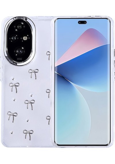 Honor 200 Kılıf Airbag Tasarımlı Simli Şeffaf Zore Kutup Kapak Fiyonk