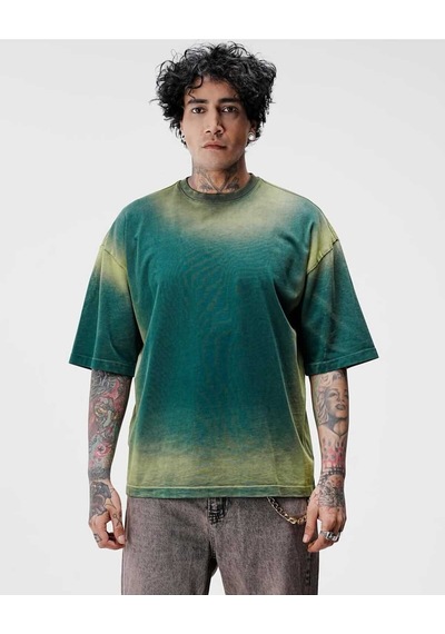 Dark Green Oversize Tshirt Yeşil