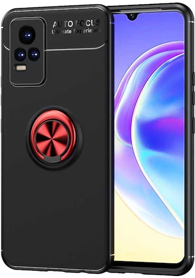 Nourthkiingdom Vivo V21e Kılıf Nrtk Ravel Silikon Kapak - Siyah-kırmızı Siyah-Kırmızı