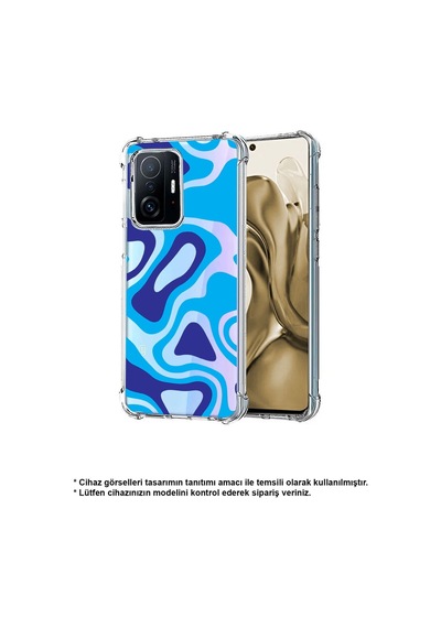 Huawei P Smart 2021 Köşe Korumalı Antişok Kapak Renkli Desen Tasarımlı Şeffaf Kılıf