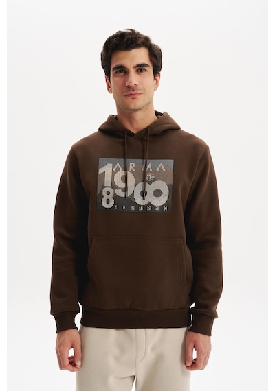 AR-MA Arma Erkek Kapüşonlu Kanguru Cepli 3 İplik Baskılı Şardonlu Regular Fit Sweatshirt K30254628702 Kahverengi AR-MA Arma Erkek Kapüşonlu Kanguru Cepli 3 İplik Baskılı Şardonlu Regular Fit Sweatshirt K30254628702 Kahverengi