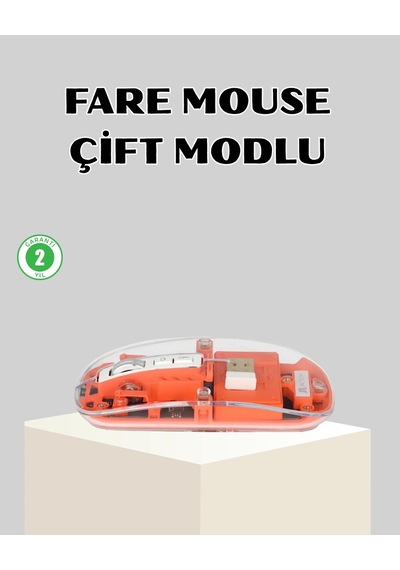 Bluetooth 5.0 & 2.4ghz Kablosuz Fare 3 Cihaz Bağlantılı, Hızlı Geçiş, Usb Alıcılı Najmaddin
