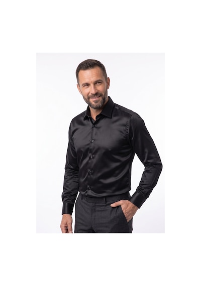Elitpark Heritage Düz Renk Uzun Kollu Pamuklu Cepli Regular Fit Premium Saten Erkek Gömlek Siyah Elitpark Heritage Düz Renk Uzun Kollu Pamuklu Cepli Regular Fit Premium Saten Erkek Gömlek Siyah