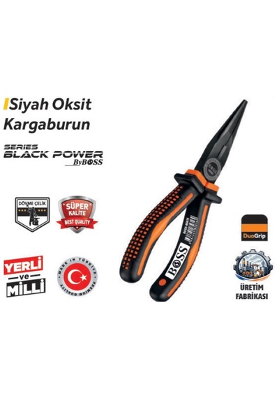 Boss 160 Mm Siyah 85616 Oksit Kargaburun 6 Adet