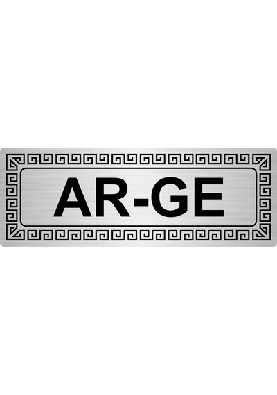 Ar-Ge 7Cmx20Cm Metal Yönlendirme Levhasıgümüş Renk Metal