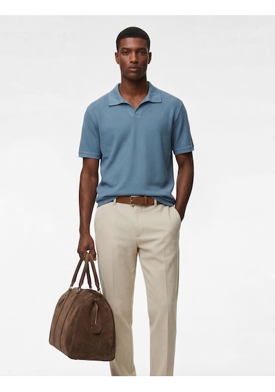 Koton Regular Fit Kısa Kollu Pamuklu Polo Yaka Tişört Mavi 6sam10393mk