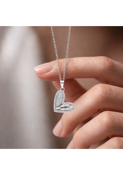 Servi 925 Ayar Gümüş Muse Heart Kolye-15