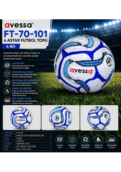 Premium Takım Oyunu Maç Ekipmanı Ft-70-101 4 No Futbol Topu 4 Astar Çok Renkli