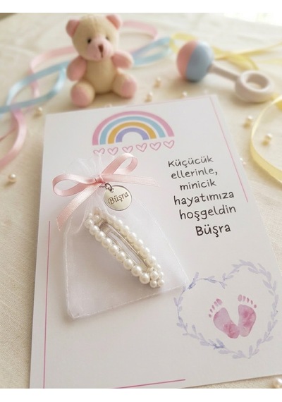 50 Adet Hazır Kişiye Özel Bebek Hediyelik Kartı, Hoşgeldin Bebek Hatıra Kartı