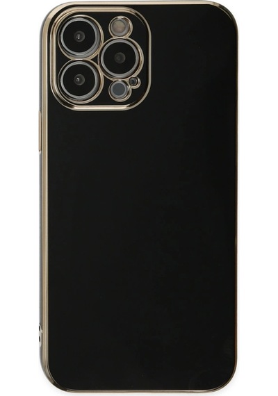Apple Uyumlu iPhone 15 Pro Max Kılıf Volet Silikon Siyah\