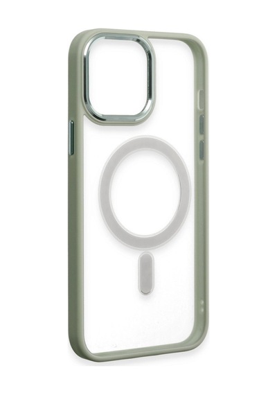 Apple Uyumlu iPhone 15 Pro Max Kılıf Room Magneticsafe Silikon Su Yeşili,