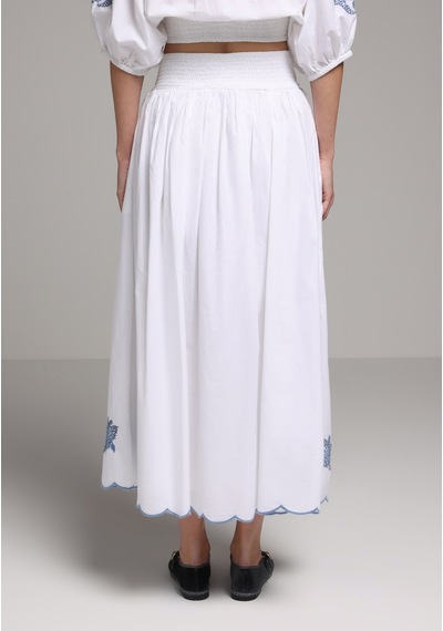 Colin's Colins Maxi Length Jakarlı Kadın Beyaz Etek Cl1079925 Q1.v1 Wht
