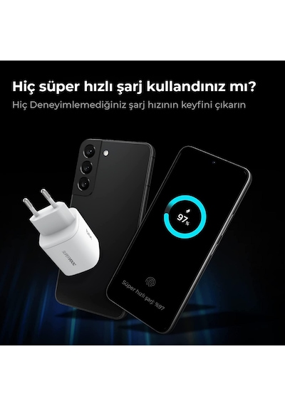 Bix 35W SuperVooc 2.0 GaN USB ve Type-C PD Hızlı Şarj Cihazı